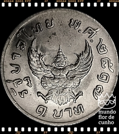 Km 100 Tailândia 1 Baht BE 2517 (1974) XFC ©