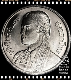 Km 114 Tailândia 1 Baht BE 2520 (1977) # 1° Formanda Real © - comprar online