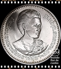 Km 125 Tailândia 150 Baht BE 2520 (1977) XFC Prata Escassa # Coroação da Princesa Real ©