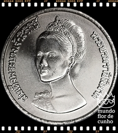 Km 154 Tailândia 10 Baht BE 2525 (1982) XFC Escassa # 50° Aniversário da Rainha ©