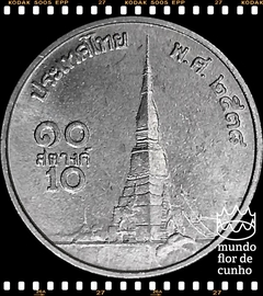 Km 209 Tailândia 10 Satang BE 2534 (1991) XFC Muito Escassa # Rama IX ©