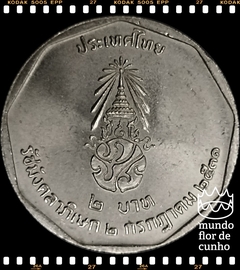 Km 210 Tailândia 2 Baht BE 2531 (1988) XFC # 42° Aniversário do Reinado de Rama IX © - comprar online