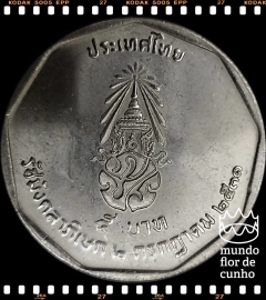 Km 211 Tailândia 5 Baht BE 2531 (1988) XFC # 42° Aniversário do Reinado de Rama IX © - comprar online