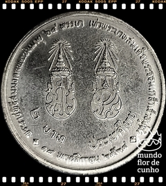 Km 272 Tailândia 2 Baht BE 2535 (1992) XFC # 64° Aniversário do Rei Rama IX ©