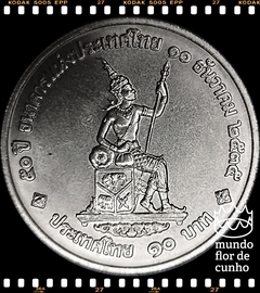 Km 285 Tailândia 10 Baht BE 2535 (1992) XFC # 50° Aniversário do Banco da Tailândia ©