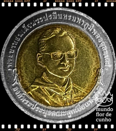 Km 385 Tailândia 10 Baht BE 2546 (2003) FC Bimetálica # 20º Jamboree Escoteiro Mundial © - comprar online