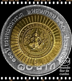 Km 391 Tailândia 10 Baht BE 2546 (2003) FC Bimetálica # 100º Aniversário do Departamento da Inspetoria Geral ©