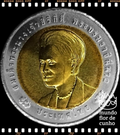 Km 405 Tailândia 10 Baht BE 2546 (2003) XFC Bimetálica # 13° Reunião da Convenção sobre Comércio Internacional de Espécies da Fauna e Flora Selvagens Ameaçadas de Extinção © - comprar online