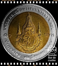 Km 412 Tailândia 10 Baht BE 2547 (2004) XFC Bimetálica # 72º aniversário da Rainha Sirikit © - comprar online