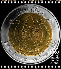 Km 414 Tailândia 10 Baht BE 2546 (2003) XFC Bimetálica # Campanha Antidrogas ©