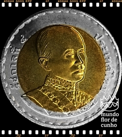 Km 415 Tailândia 10 Baht BE 2547 (2004) XFC Bimetálica # 200° Aniversário de Rama IV © - comprar online