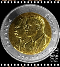 Km 430 Tailândia 10 Baht BE 2548 (2005) XFC Bimetálica # 130° Aniversário de Fiscalização Orçamental © - comprar online