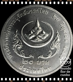 Km 476 Tailândia 20 Baht BE 2550 (2007) XFC # Pai da Conservação do Patrimônio Tailandês ©