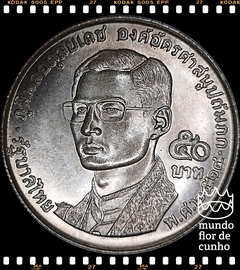 Km 95 Tailândia 50 Baht BE 2514 (1977) XFC Prata Escassa # 20° Aniversário da Irmandade Budista © - comprar online