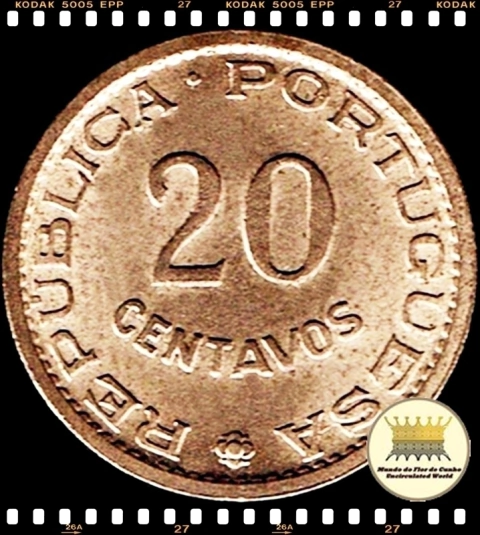 Km 17 Timor 20 Centavos 1970 XFC ®