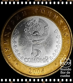 Km 11 Tajiquistão 5 Somoni 2004(sp) XFC Bimetálica Muito Escassa # 10° Aniversário da Constituição © - comprar online