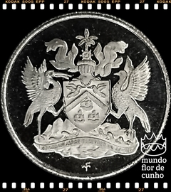 Km 11 Trinidade & Tobago 10 Cents 1972 FM(p) XFC Proof Escassa # 10° Aniversário da Independência ©