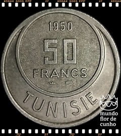 Km 275 Tunísia 50 Francs AH 1370 (1950a) SOB ©