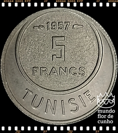 Km 277 Tunísia 5 Francs AH 1376 (1957) XFC ©