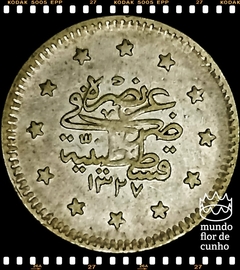 Km 748 Turquia 1 Kurush AH 1327/2 (1910) MBC/SOB Prata # Império Otomano - Mehmed V Resad © - comprar online