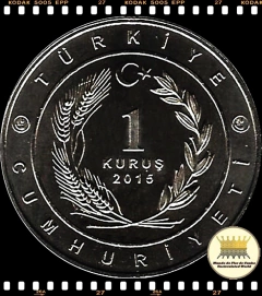Km New Turquia 1 Kurus 2015 d XFC Escassa # 05. Império Göktürk 552 ~ 743 (Anno Domini) - Khaganate Turco - Série 16 Grandes Impérios Turcos ® na internet