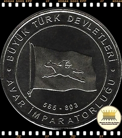 Km New Turquia 1 Kurus 2015 d XFC Escassa # 06. Império Avar - 565 ~ 835 (Anno Domini) - Canato Pannoniano de Avar - Série 16 Grandes Impérios Turcos ®