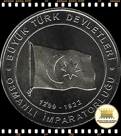 Km New Turquia 1 Kurus 2015 d XFC Escassa # 16. Império Otomano - 1299 ~ 1922 - Série 16 Grandes Impérios Turcos ®