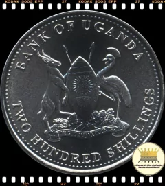 Km 68a Uganda 200 Shillings 2008 XFC Magnética ® - comprar online