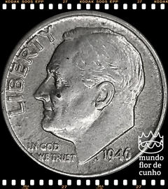 Km 195 Estados Unidos da América Dime (Roosevelt Dime) 1946D MBC Prata © - comprar online