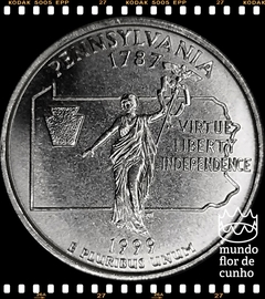 Km 294 Estados Unidos da América Quarter 1999 P XFC # Série dos 50 Estados Norte Americanos: Pennsylvania ©