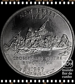 Km 295 Estados Unidos da América Quarter 1999 D XFC # Série dos 50 Estados Norte Americanos: New Jersey ©