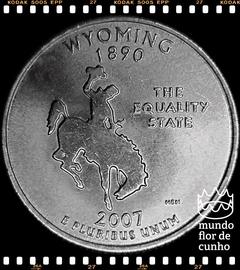 Km 399 Estados Unidos da América Quarter 2007 D XFC # Série dos 50 Estados Norte Americanos: Wyoming ©