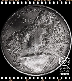 Km 91 Vaticano, Cidade 500 Lire 1966/IV XFC Prata Escassa # Paulo VI ©