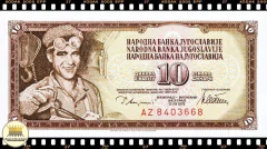 .P87a Iugoslávia 10 Dinara 12/08/1978 FE