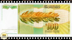 P105a Iugoslávia 100 Dinara 01/03/1990 FE - comprar online