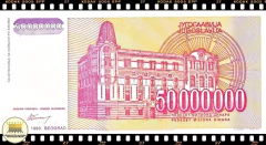 P133a Iugoslávia 50.000.000 Dinara 1993 FE 50000000 - comprar online