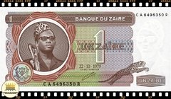 .P19a Zaire 1 Zaïre 22/10/1979 FE