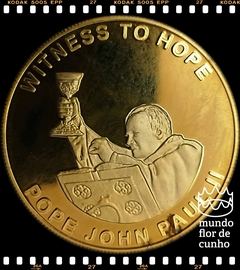 Km 160 Zâmbia 1000 Kwacha 2003 Proof Escassa Folheada a Ouro # Papa João Paulo II (2) - comprar online