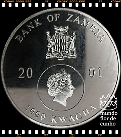 Km 87 Zâmbia 1000 Kwacha 2001 Proof Muito Escassa # Seres do Oceano © na internet