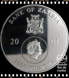 Km 89 Zâmbia 1000 Kwacha 2001 Proof Muito Escassa # Seres do Oceano © na internet