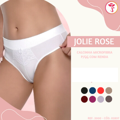 CALCINHA AD P ao GG 2000 C/RENDA JOLIE ROSE - 02897