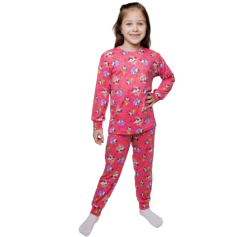 PACOTE COM 6 PIJAMAS FEM JUV 10 ao 14 SUEDE CLASSE - 24367