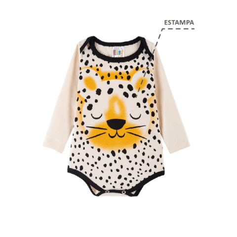 BODY BEBE ONÇA P/M/G PEGA LEGAL - 14325