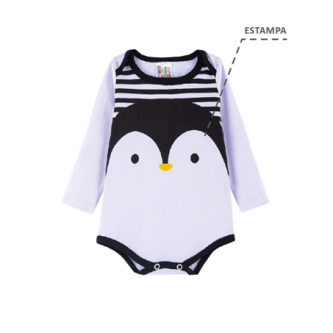 BODY BEBE PINGUIM P/M/G PEGA LEGAL - 14325
