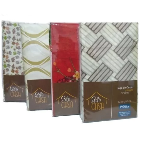 JOGO DE CAMA SOLTEIRO MICROFIBRA 2PÇS 190 FIOS - STILO CASA COD 17753