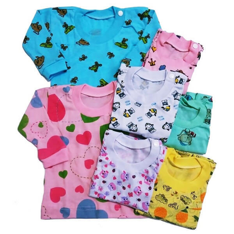 PACOTE COM 12 CAMISETAS BEBE FEM/MASC P/M/G CLASSE - 00414