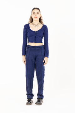 Daisy Jones top azul - comprar online