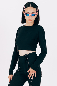 CAMISETA CROPPED negra