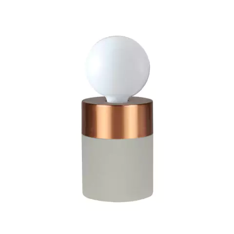 Abajur Casual Light Tint QAB1375CO Cinza com Cobre