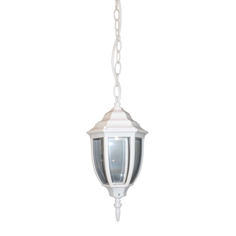 Pendente Colonial 32x15x15cm Aluminio Branco Ideal Iluminação L-13-C